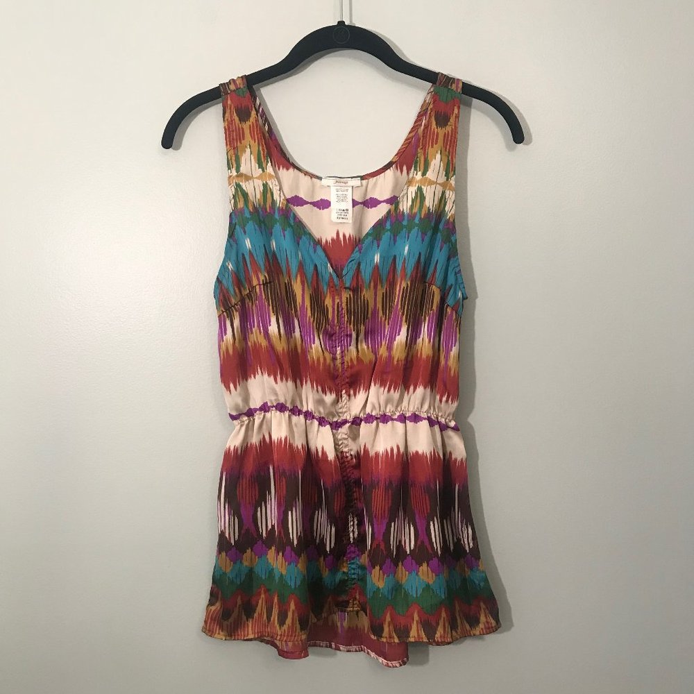 JUMP Silky Tank Blouse with Elastic Waist Size S